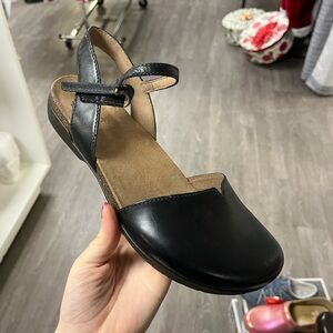 Dansko Black Leather Flats